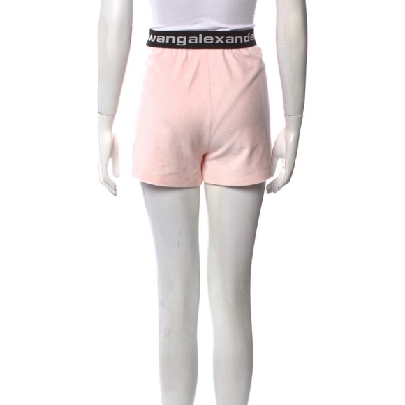 Alexander Wang Pink Stretch Logo Cap Shorts Size S - Picture 4 of 4